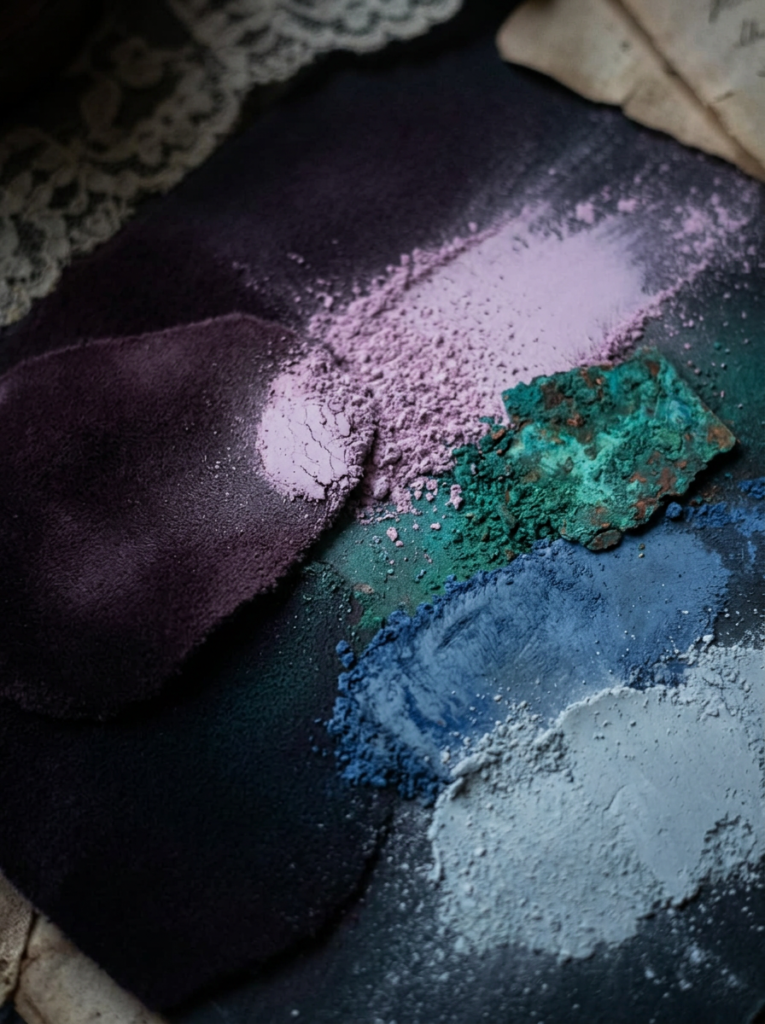 Consulenze colore firefly transform the reference image into a modern victorian moodboard close up. keep the ex 509195