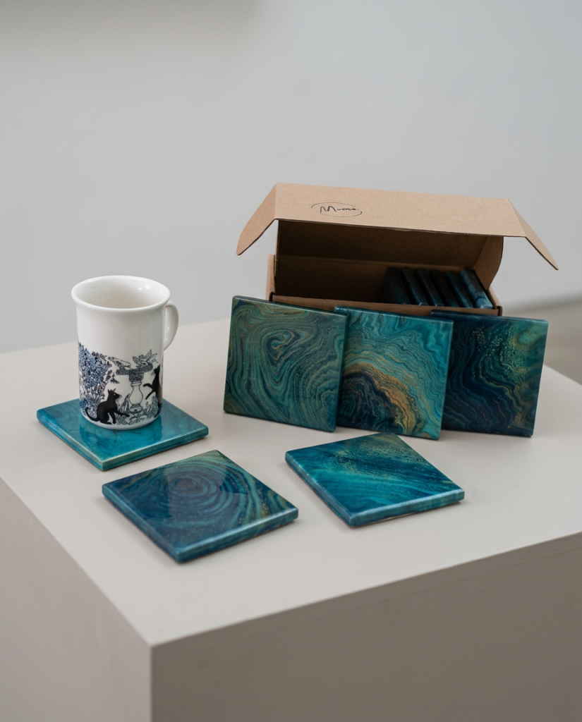 Arte firefly ultra‑realistic render of ceramic tiles with fluid abstract pigments. soft natural ga 239102