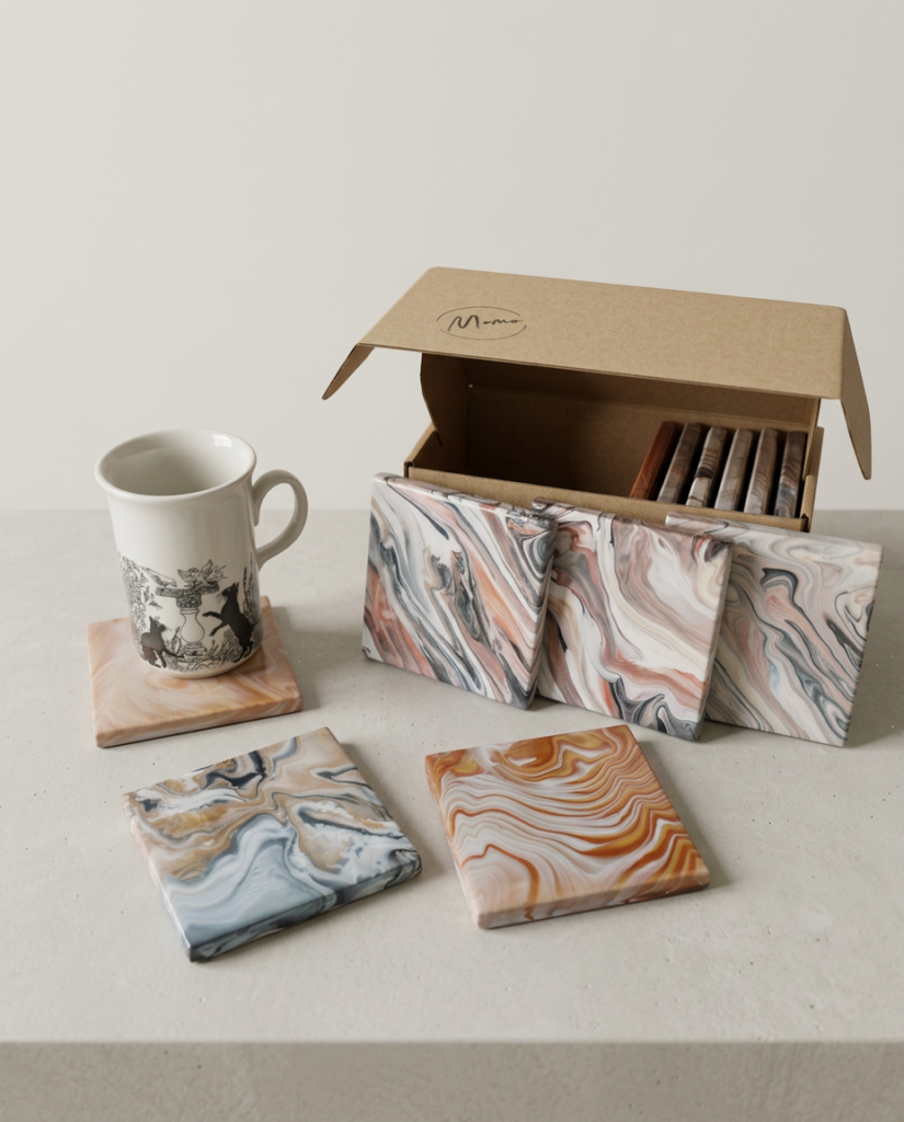 Arte firefly ultra‑realistic render of ceramic tiles with fluid abstract pigments. soft natural ga 777087